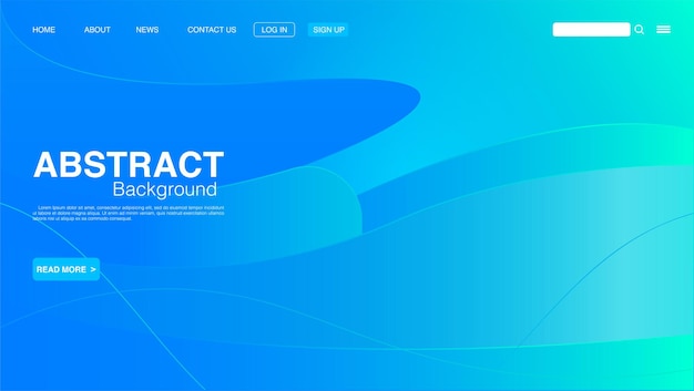 Abstract Blue Curve Background Landing Page Background Vector EPS 10