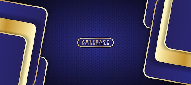 Abstract blue and gold background vector illustration