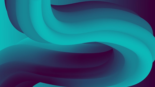 Abstract blue gradient fluid wave background duotone geometric compositions with 3d flow