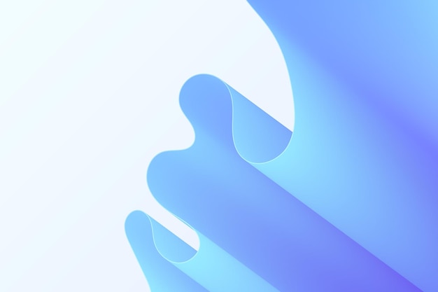 Abstract blue gradient geometric twisted wave shape background