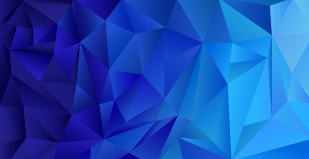 Abstract blue gradient triangles of different sizes - Vector