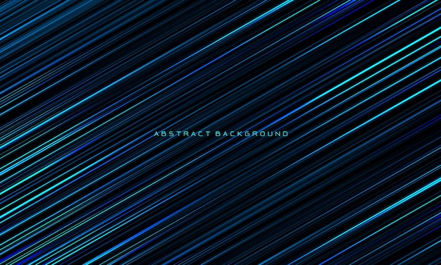 Abstract blue light black lines stripe speed dynamic design luxury technology background vector