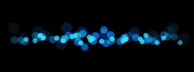 Vector abstract blue light bokeh blur on black design modern technology futuristic background vector