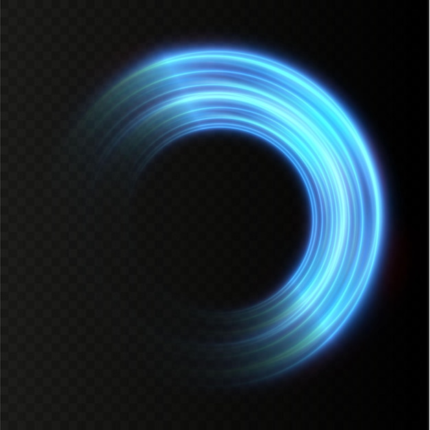 abstract blue light lines swirling in spirals light motion simulation lines light trail from 