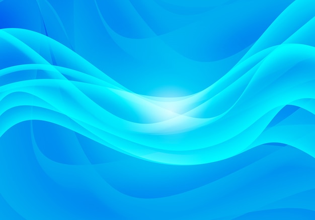 Abstract blue light wave motion background 