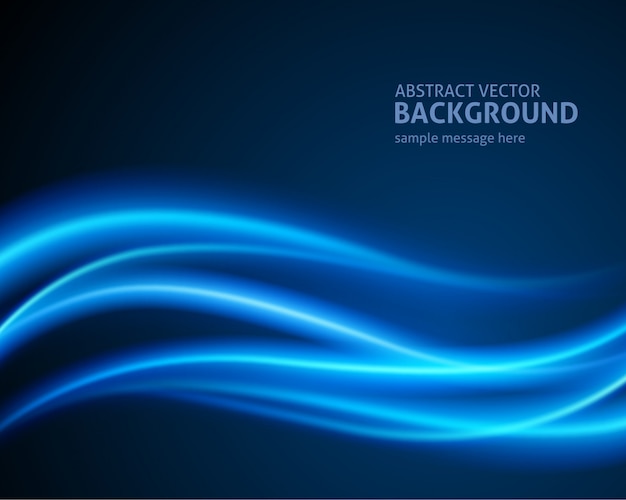 Abstract blue light waves modern background