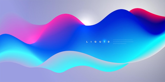 Abstract blue and pink color flow background