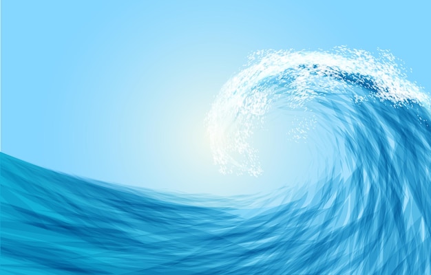 Abstract blue sea wave