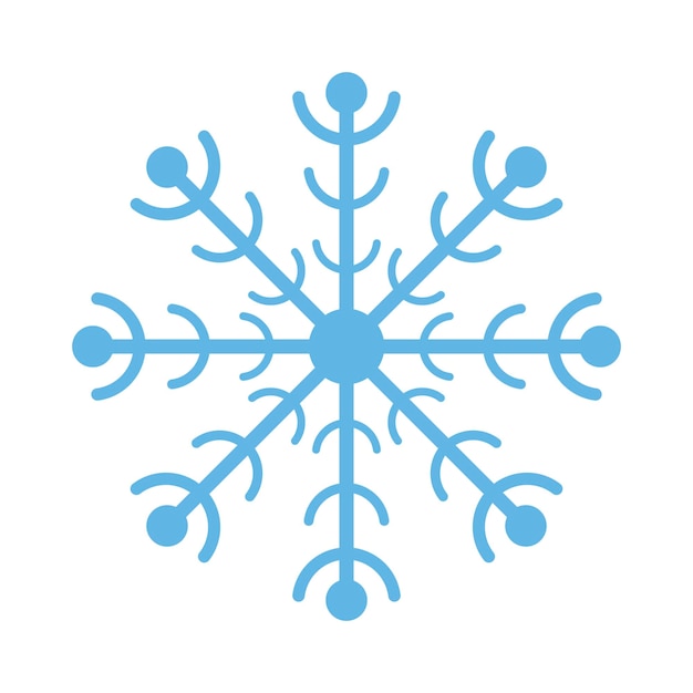 Abstract blue snowflakes. Snowflake with a pattern. Snow. Vector illustration