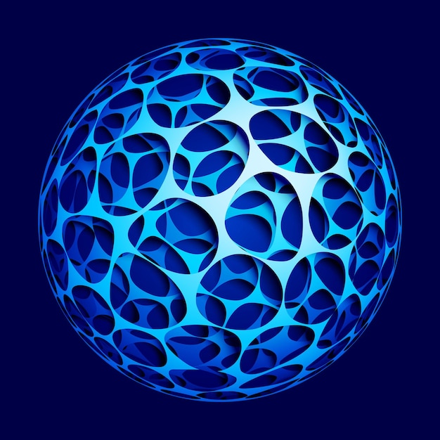 Abstract blue sphere. Eps10. Transparency used