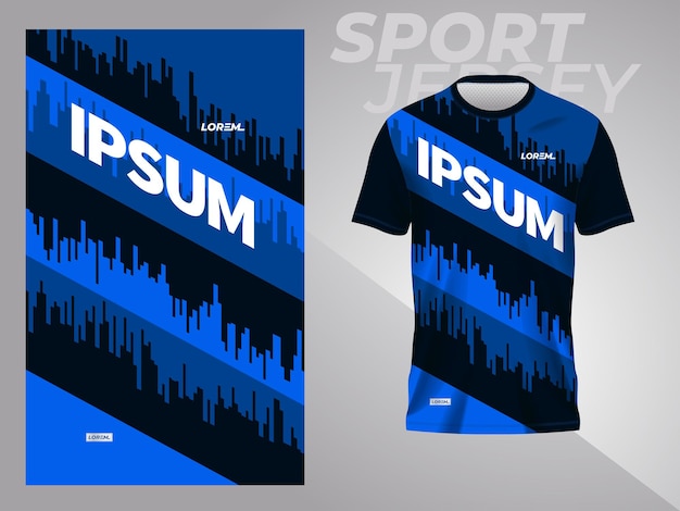 abstract blue sports jersey for football soccer racing gaming motocross running