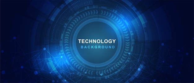 Abstract blue technology background,light and circle digital vector.Futuristic illustrator design.