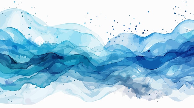 Abstract Blue Watercolor Glass Background