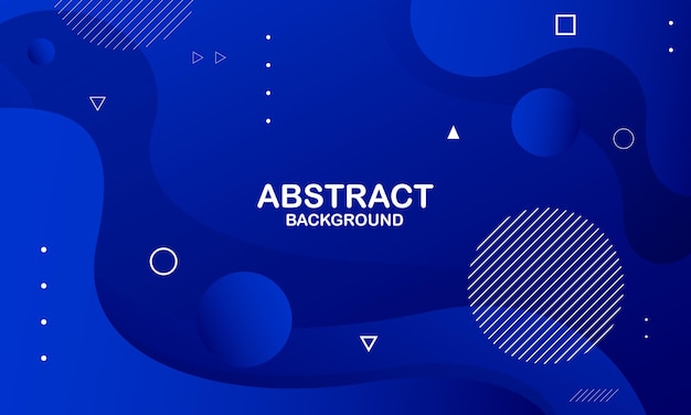 Abstract blue wave background. Dynamic shapes composition