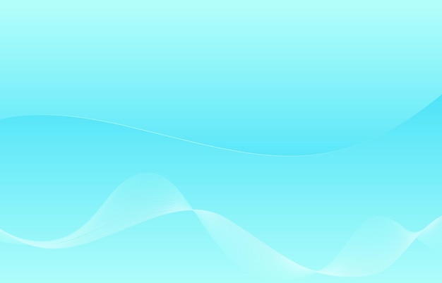 Abstract blue wave with white curved lines background