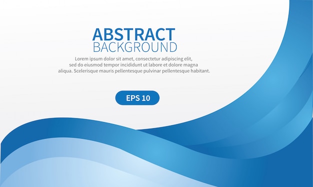 Abstract blue wavy business template