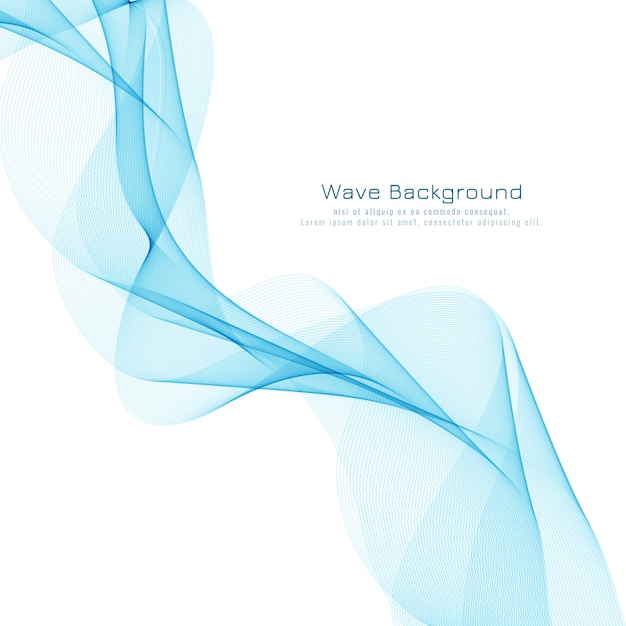 Abstract blue wavy modernelegant  background design