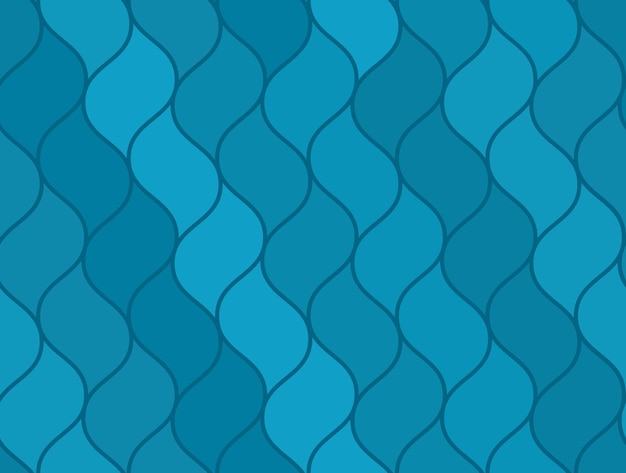 Abstract blue wavy sea seamless pattern marine texture