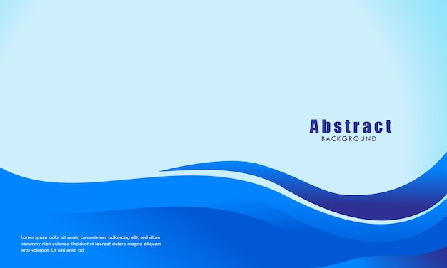 Abstract blue wavy template background