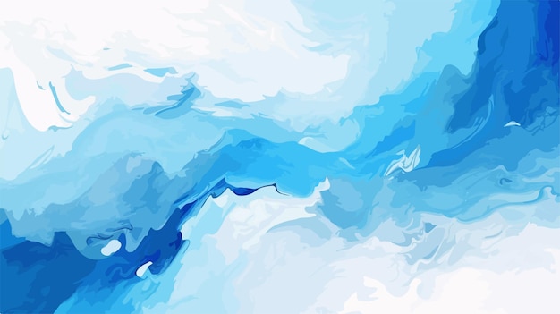 Vector abstract blue and white hand drawn painting background