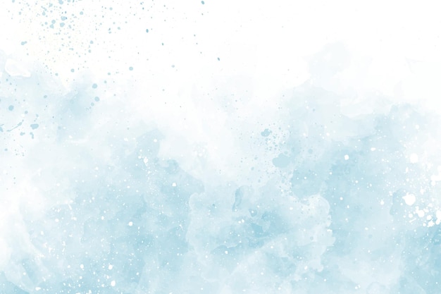 Abstract blue winter watercolor background