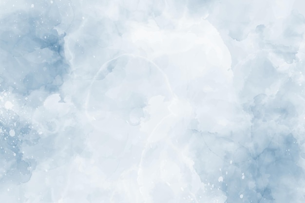 Abstract blue winter watercolor background