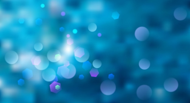 Abstract blurred background with bokeh effect in blue colors