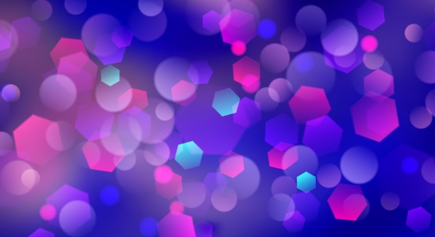 Abstract blurred background with bokeh effect in blue colors