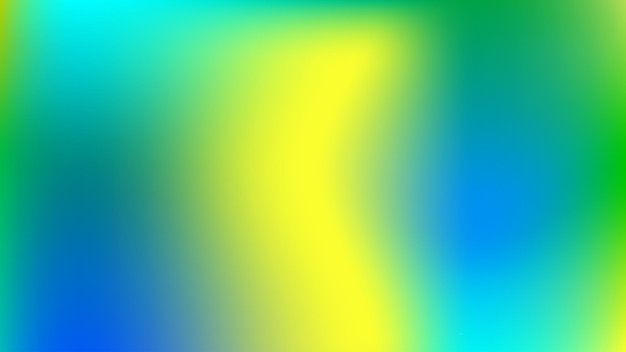 Vector abstract blurred gradient yellow blue green background illustration