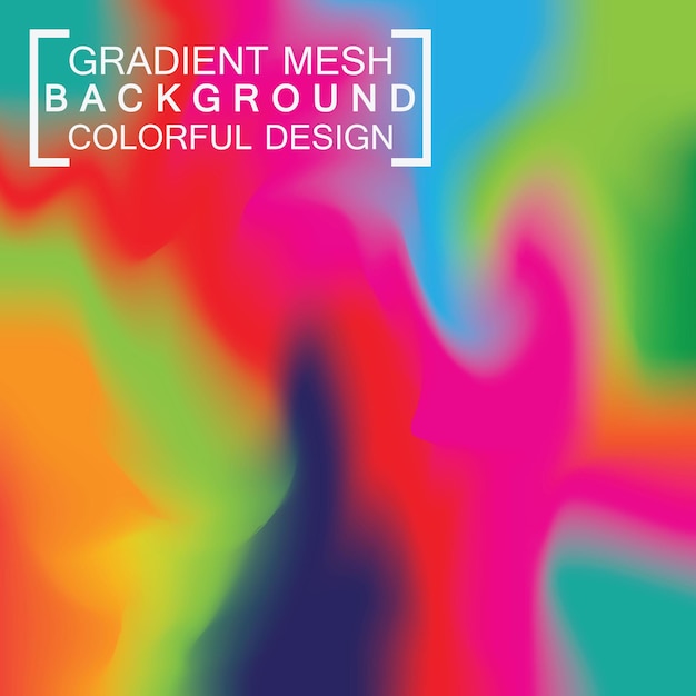 Abstract blurred holographic gradient mesh effect background