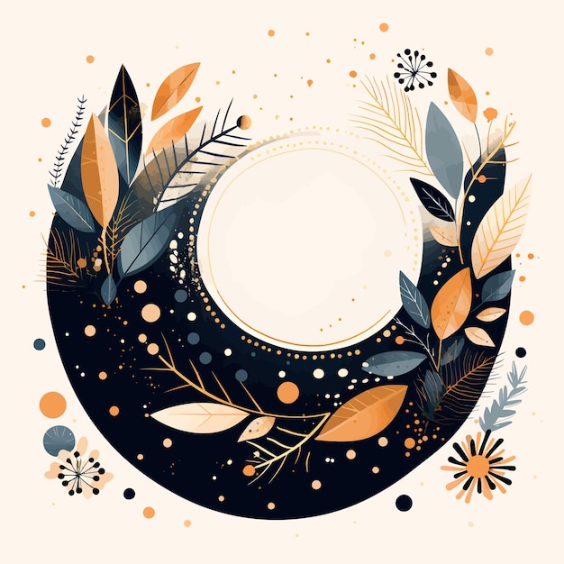 Vector abstract boho style vector design glitter