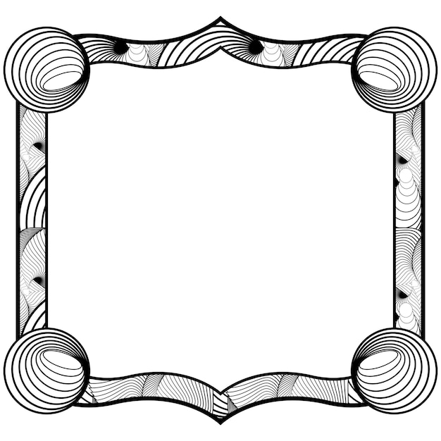 Abstract border, a combination of black and white stripes to form something