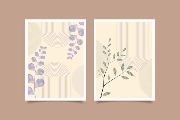 abstract botanical print wall art collection