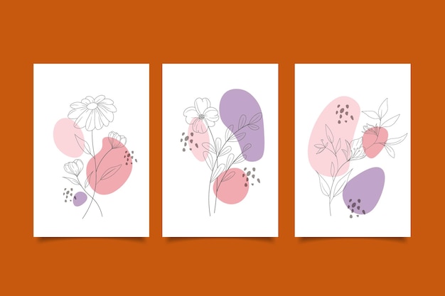 abstract botanical template cover collection