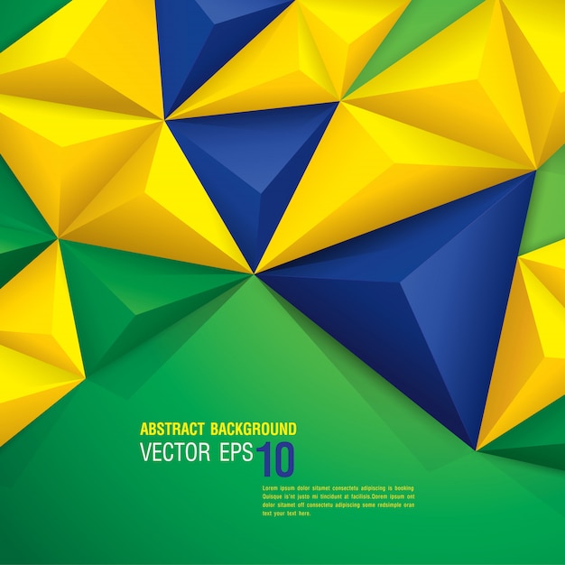 Abstract brazil flag background