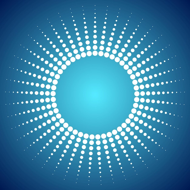 Abstract bright dotted sun background Vector design