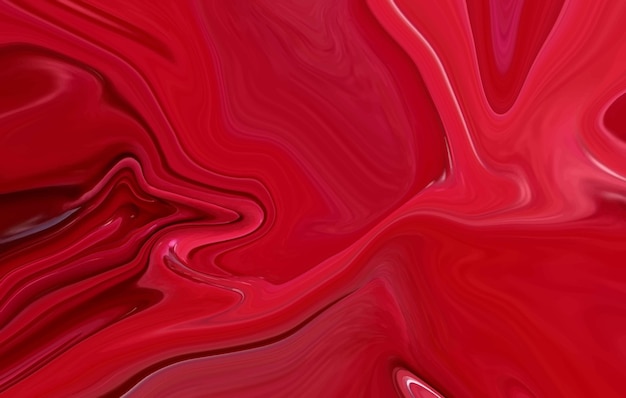 Abstract bright glossy liquid texture background with red color