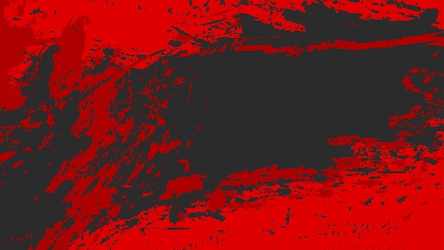 Abstract Bright Red Noise Grunge Texture In Black Background