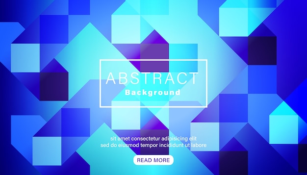 Abstract bright vivid blue square background