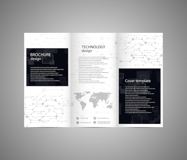 Abstract brochure design. Technology and business template. Vector illustration