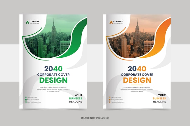 Abstract Business Book Cover Design Template or Annual report brochure flyer design and presentation