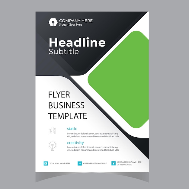 Abstract Business Brochure Template Flyer or Annual Report