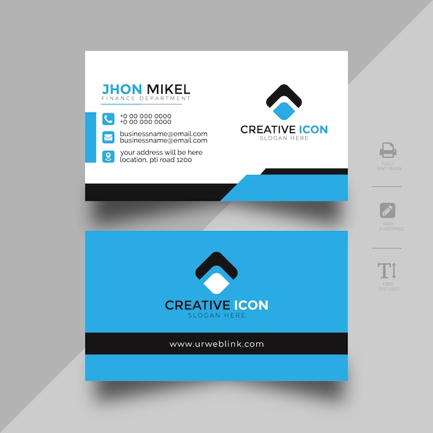 Abstract Business Card Template for Company