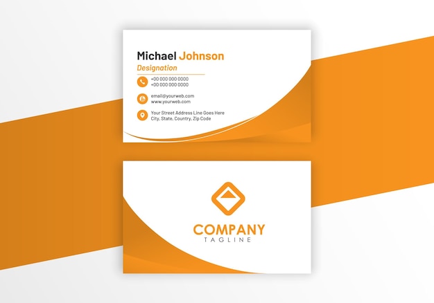 Abstract business card template Modern vector design