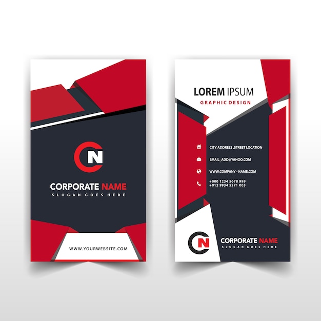 abstract business card