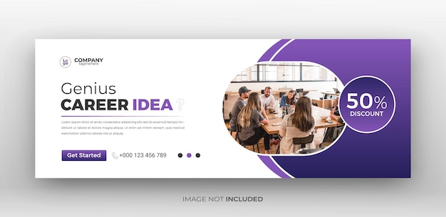 Abstract business corporate social media facebook cover banner design template