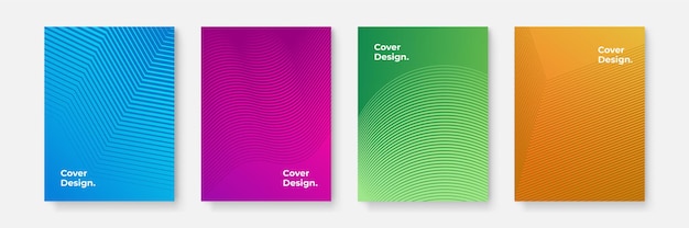 Abstract business cover collection with geometrical shapes