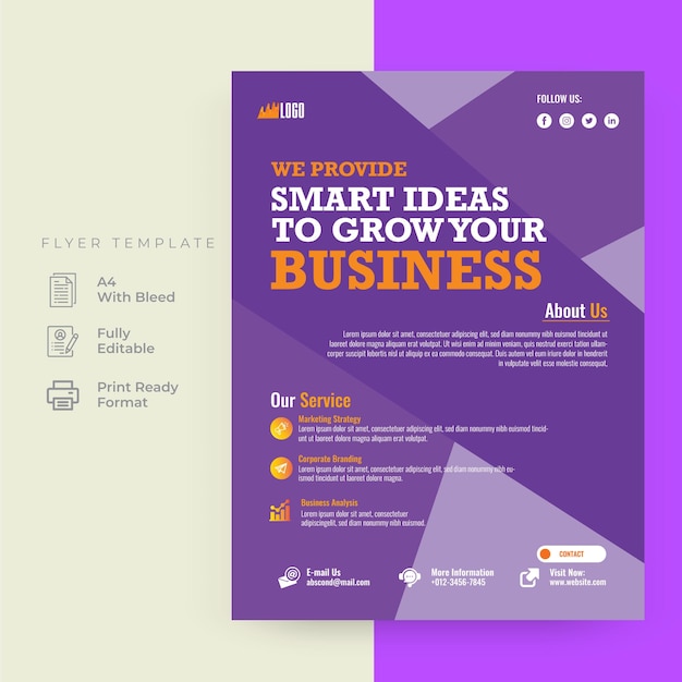 Abstract business flyer design