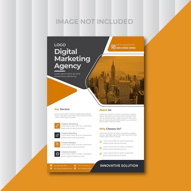 Abstract Business flyer for digital marketing agency template