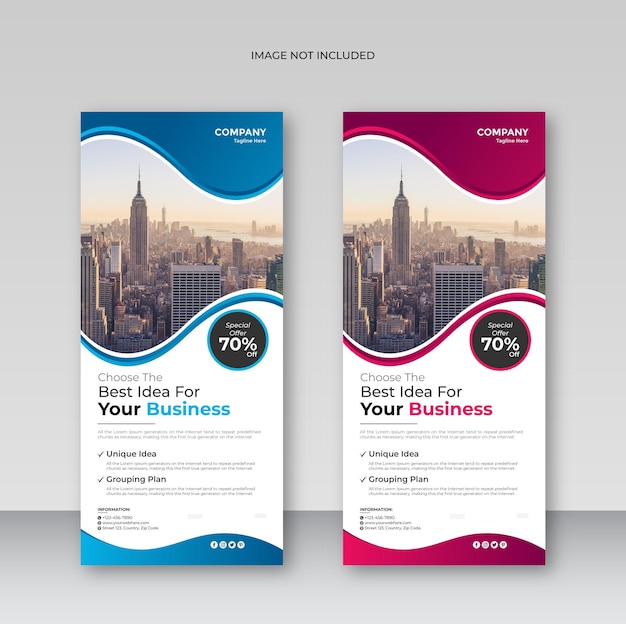 abstract business xbanner standee banner design template